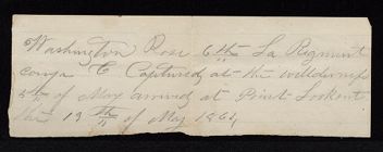 Note relating to capture of Washington Rose